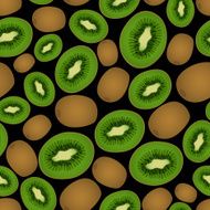 colorful kiwi fruits dark seamless pattern eps10 N2