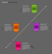 Time line info graphic ribbon template N2