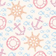 cute seamless marine background N2