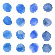 Watercolor blue dots