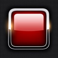 Empty icon with chrome metal frame