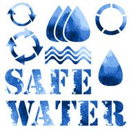 Blue eco poster