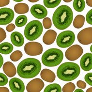 colorful kiwi fruits and half seamless pattern eps10 N2