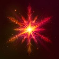 Fire red vector star N17