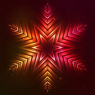 Fire red vector star N19