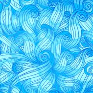 Blue curls vector seamless pattern N2