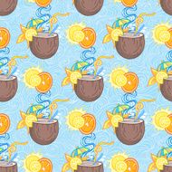 Summer cocktail pattern background N15