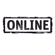 Black vector grunge stamp ONLINE N2