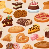 Pastry seamless pattern N3