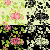 Set of seamless backgrounds - Floral Seamless Pattern N2