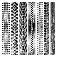 vector detailed tyre track prints N2