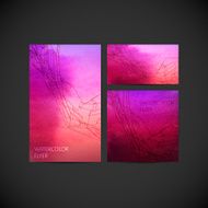visual corporate identity with paint watercolor background