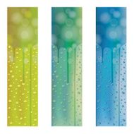 Water Drops on Glass Blur Background Stand Banner Set