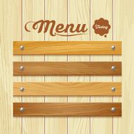 Menu wood board design background