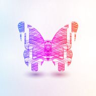 Abstract futuristic butterfly N4