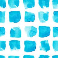Watercolor sea blue stain seamless pattern