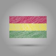 Civil Flag of Bolivia Scratched texture N2