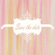 Save the date pink rose yellow light color wedding background Vi N2