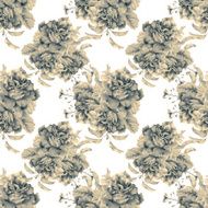 Seamless pattern with beautiful spring flowers and plants N20