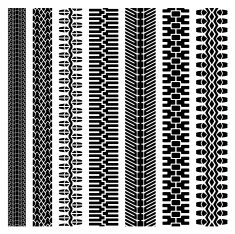 vector detailed tyre track prints