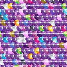 Colorful sequins embroidery background - dark purple color N2