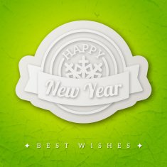 Happy New Year greeting card Vector illustration N3