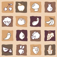 Fruits and Vegetables Seamless Background N2