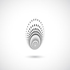 abstract black dots pattern icon N4