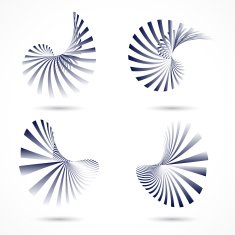 set of abstract gray stripe pattern icon for design