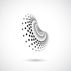 abstract black dots pattern icon N5