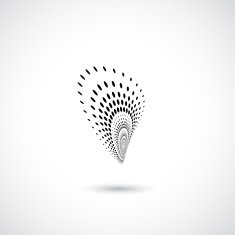 abstract black dots pattern icon N6