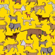 Seamless Happy Dogs