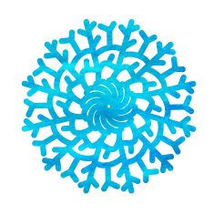 Watercolor snowflake isolated N5