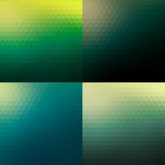 set of abstract color technology hexagon pattern background for design