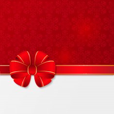 Christmas background with red ribbon N4