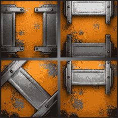 Vector metal background set N70
