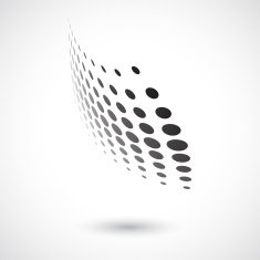 abstract black dots pattern icon for design N3