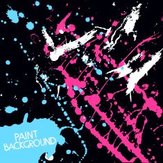 Bright Paint Stains Abstract Vector Background N4