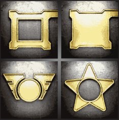Vector gold and silver background set N12