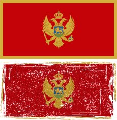Montenegro grunge flag N2