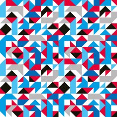 Bright seamless pattern with geometric figures colorful mosaic N3