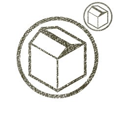 Packaging box vector simple single color icon isolated on white N8