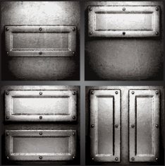 Vector metal background set N72