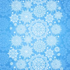 Concept seamless border with snowflakes