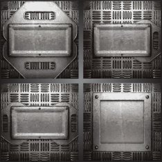 Vector metal background set N74