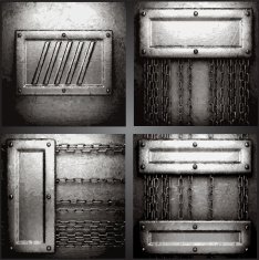Vector metal background set N75