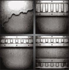 Vector metal background set N76