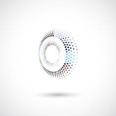 abstract color dots icon for design N17