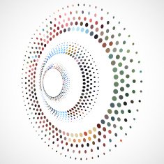abstract color dots icon for design N18