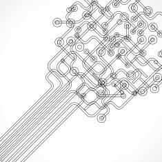 black and white breadboard background